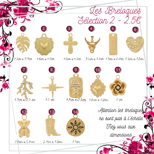 Bijou de sac - les Breloques sélection 1-2.5€