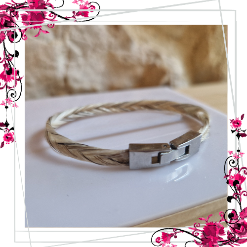 Bracelet AZUR petit modèle - Crin de Cheval Artisanal